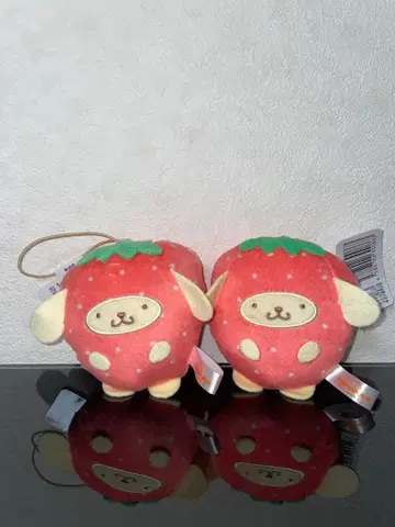 산리오 인형옷 마스코트 폼폼푸딩 딸기 2개 세트
