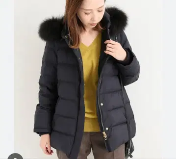 이에나 숏 다운 코트 타프타 퍼 3WAY 블랙 36 IENA