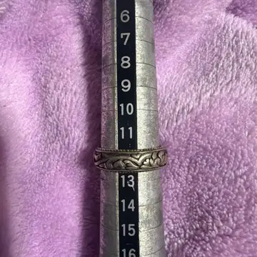 실버 반지 잎 무늬 약 11호