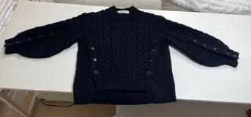 rokh 네이비 케이블 니트 스웨터 S