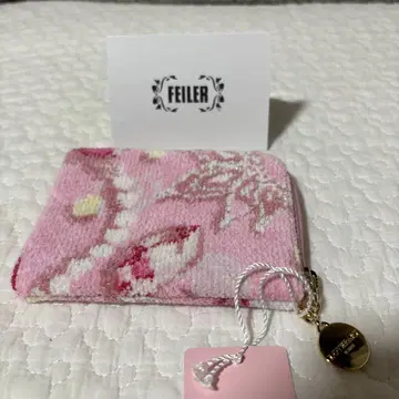 FEILER 꽃무늬 핑크 카드 케이스