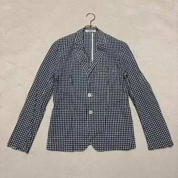 [ 레리움 ] ( S ) 테일러드 자켓 체크 무늬 면 100% 포멀