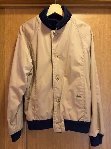 Lacoste 베이지 네이비 리버서블 자켓