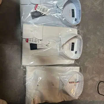드레스 셔츠 3장 세트 화이트 라이트 블루