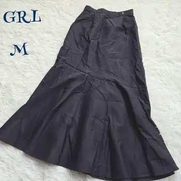 그레일 ] 허리 뒷부분 밴딩 롱 머메이드 스커트 M 무지 스타일업