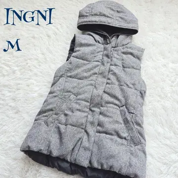 [잉그] 방한 후디 풀 집업 충전솜 베스트 내 포켓 있음 민소매 그레이