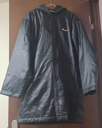 리복 (Reebok) [ 후드 부착 벤치 코트 ] 블랙 L