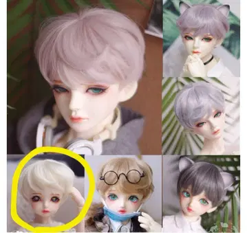 MSD SDM 7~8inch 인형 가발 화이트