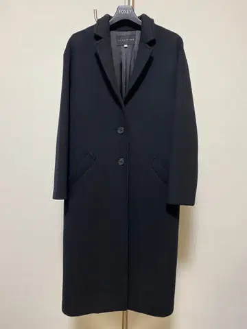 에스트네이션 블랙 롱 코트 체스터 코트 36