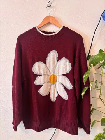MONO-MART LADY'S 플라워 자카드 니트 풀오버