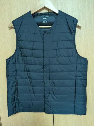 [미사용] 유니클로 퍼프 테크 베스트 (남성용/L 사이즈/네이비)