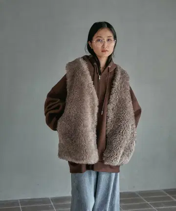 렙심 LEPSIM 모듬 퍼 베스트 그레이지