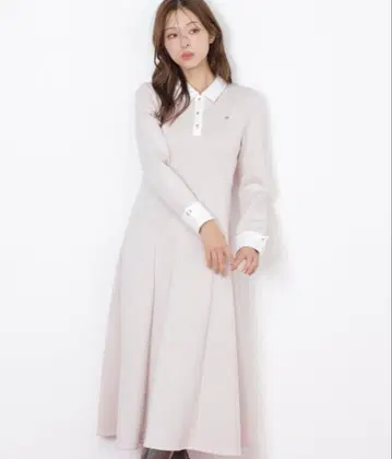 새상품 폴로 카라 티셔츠 플레어 원피스