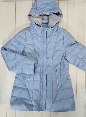 glitzern 라이트 블루 퀼팅 다운 자켓