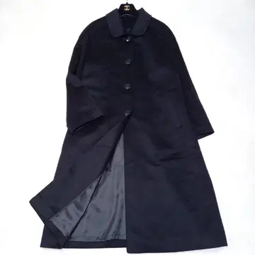 미사용급 컨디션 최상 캐시미어 100% 롱 스텐카라 코트 래글런 블랙