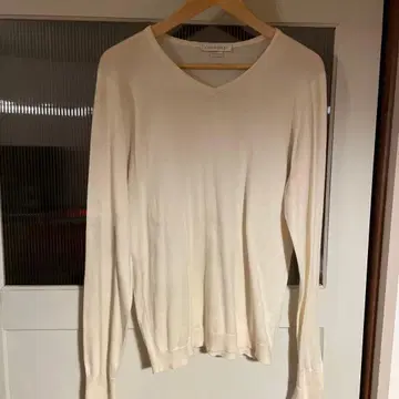 JOHN SMEDLEY 씨 아일랜드 코튼 V넥 스웨터