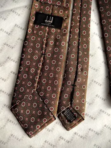 dunhill 이탈리아제 올리브 그린 넥타이 카키 코몬