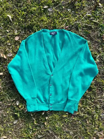 90s 가디건 터콰이즈 MADE IN USA