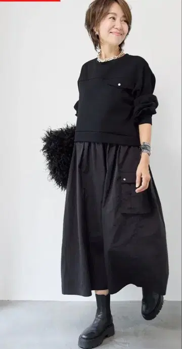 OTO.HA 이소재 도킹 원피스 블랙 미사용