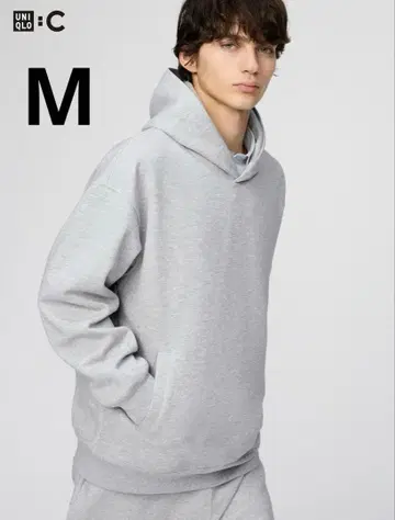 UNIQLO C 유니클로 씨 맨투맨 오버사이즈 풀 후드티 M 그레이