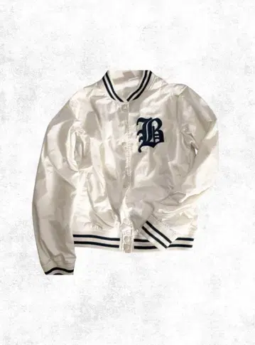 Champion B 로고 자수 자켓 화이트