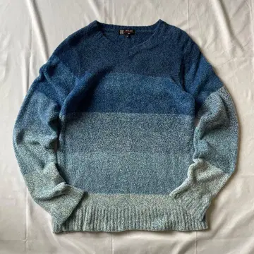00년대 니트 스웨터 블루 그런지 Y2K 헤이세이 인기 구제 의류