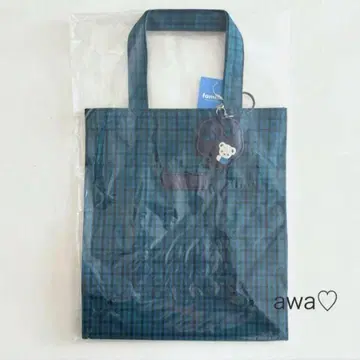 [정품] 파미리아 체크 토트백 대 파랑 세로 직사각형