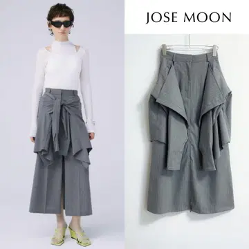JOSE MOON SHIRT LAYERD SKIRT GRY