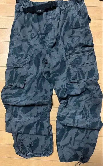 카모 패턴 카고 팬츠 그레이