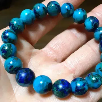 초 레어 [ 고품질 ] 터콰이즈 크리소코라 라피스라줄리 10mm 팔찌