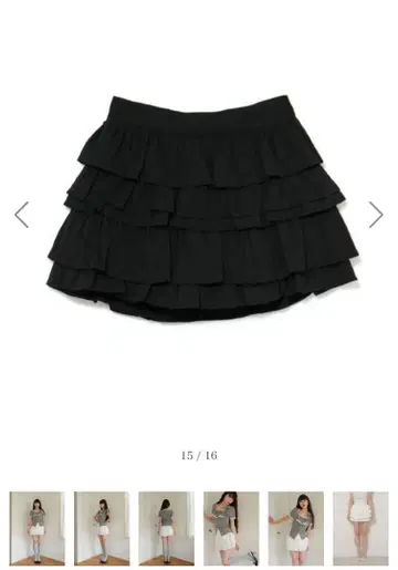 bubbles 프릴 패턴 치마바지 블랙