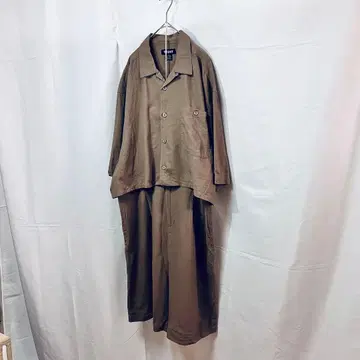 90s TRUST 오픈 카라 셔츠 하프 팬츠 셋업