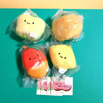 닛코리노 후르츠 봉제 인형 3 파랑 사과 배 망고 레몬