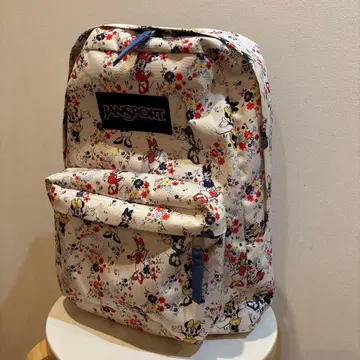 JANSPORT 백팩 꽃무늬 미니 데이지 화이트 블루 화이트 파랑