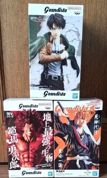 그란디스타 한마 유지로 쿠로사키 이치고 리바이 피규어 3체 세트