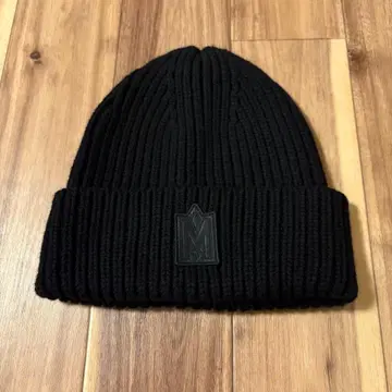 Mackage 맥케이지 블랙 리브 니트 비니 니트 모자