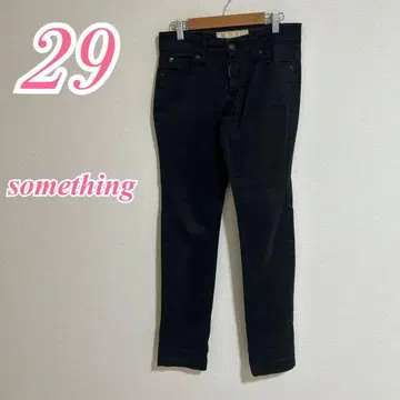 SOMETHING 블랙 스트레이트 롱 팬츠 캐주얼 코디