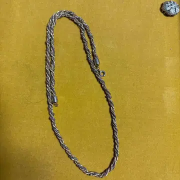 실버 트위스트 체인 목걸이 약 45cm