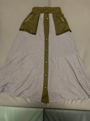 [ 새상품급 / 정가 1만 엔 정도 ] RISLEY 스트라이프 롱 스커트