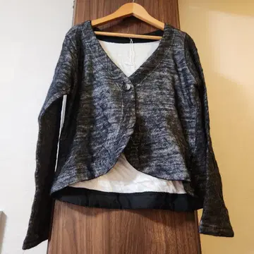 택 포함 미사용 새상품 ichi 이치 루즈핏 가디건 블랙 F