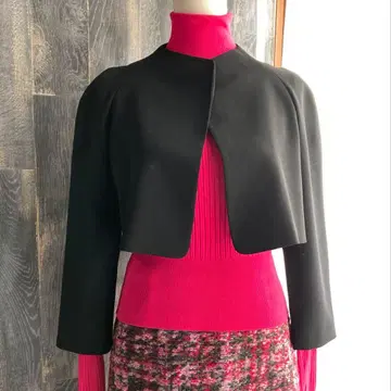 PAULE KA 새상품급 자켓 볼레로 숏 기장 블랙 포멀 블랙