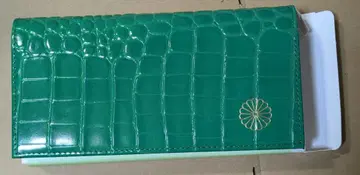당일 발송 황궁 한정판 크로커다일 소가죽 엠보 장지갑 그린 녹색