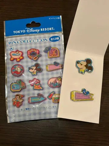 핀 배지 2개 도쿄 디즈니 리조트 핀 컬렉션 미키 플래그