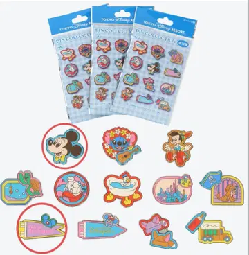 핀 배지 2개 도쿄 디즈니 리조트 핀 컬렉션 미키 플래그