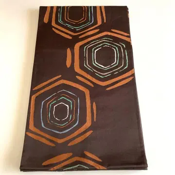 후쿠로 오비 주사부로 낙관 있음 아이를 가진 거북이 등껍질 무늬 브라운