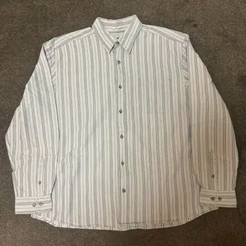 90s 에디 바우어 스트라이프 패턴 긴팔 셔츠