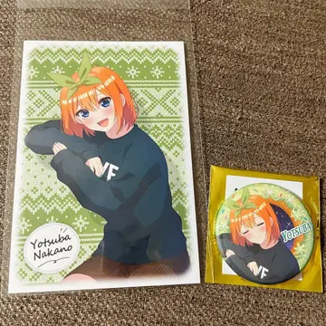 5등분의 신부 ~난로 옆에서 도넛 캔뱃지 엽서 네잎