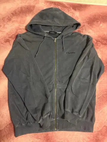 XLARGE 다크 그레이 지퍼 후드티 L 사이즈 백 로고