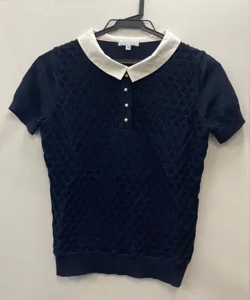 LESTERA 네이비 반팔 니트 38