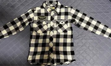 VANSON (반손) 블록 체크 셔츠/S/블랙 x 화이트